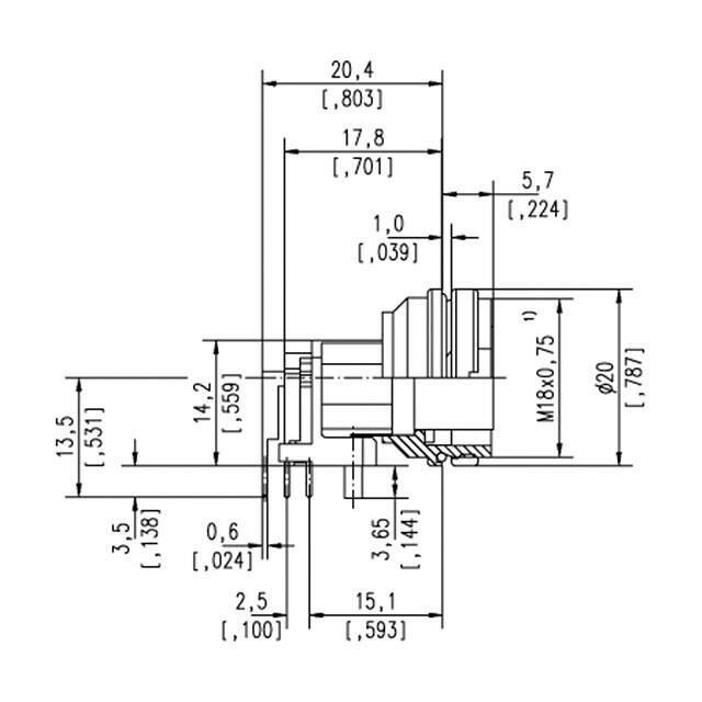C091 51G008 200 2 Amphenol Tuchel Industrial  Assemblages de connecteurs circulaires